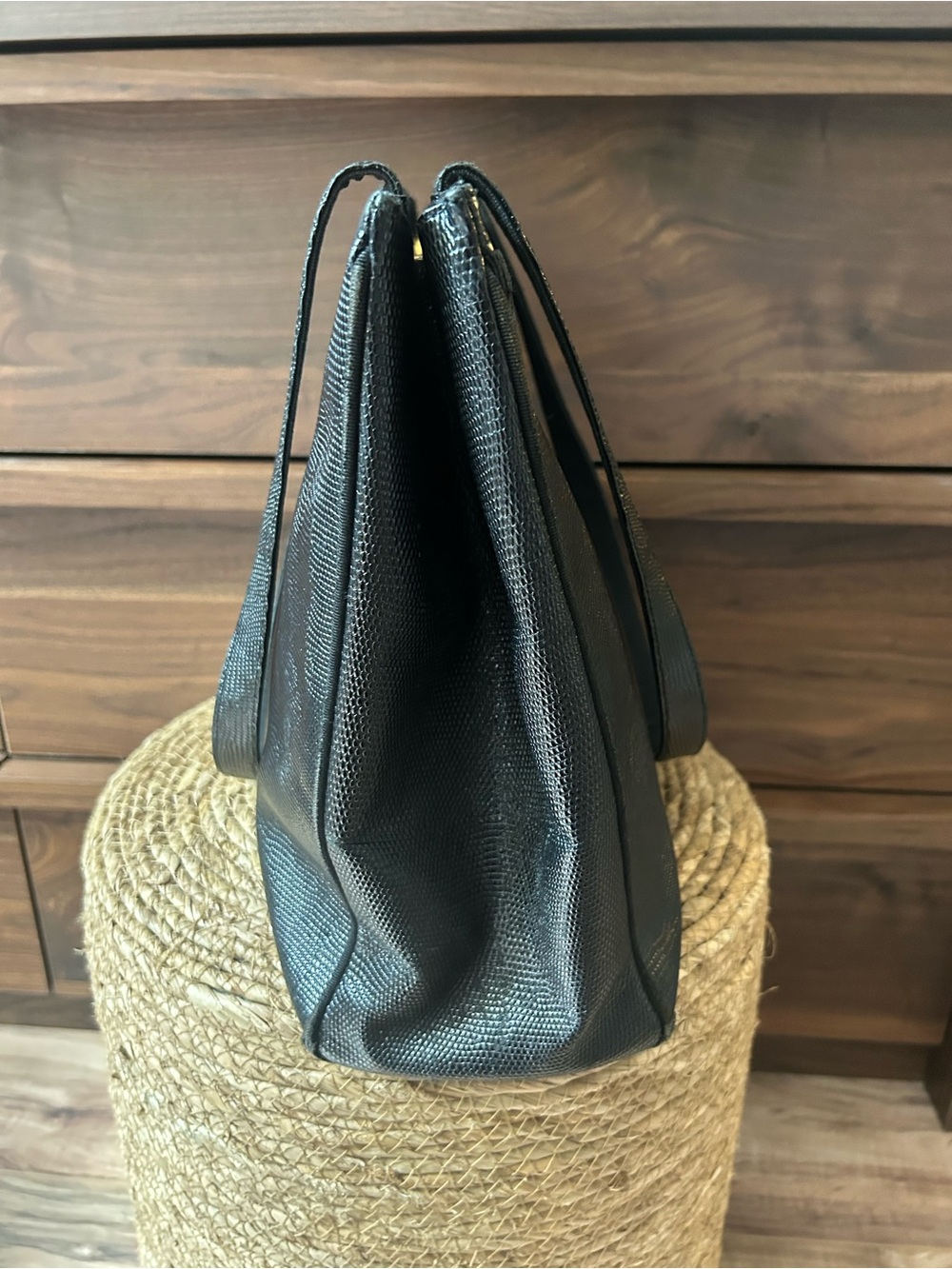 Salvatore Ferragamo Black Tote with Gold Buckle - Picture 6 of 15